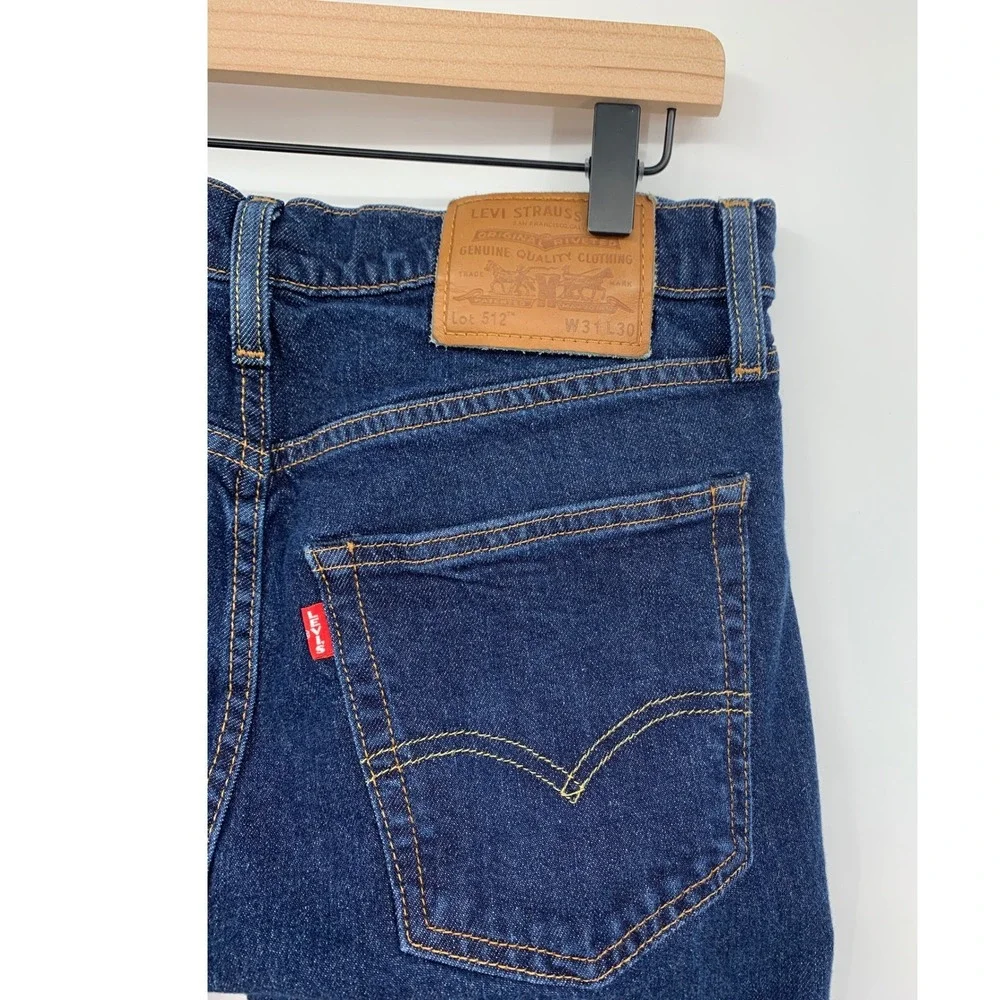 Levis 512 Jeans Mend 31x30 Blue Slim Taper Dark Wash Denim Pants